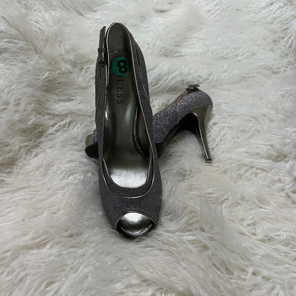 Guess Peep Toe Heels - Glitter Sparkle NWOT - Picture 2 of 7